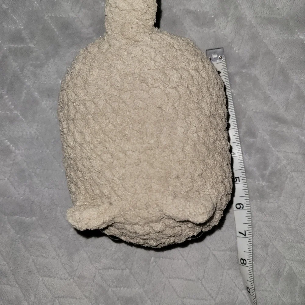 Handmade Crochet Chunky‎ Amigurumi Cat Plush Toy Beige Kids Gift Stuffed Animal